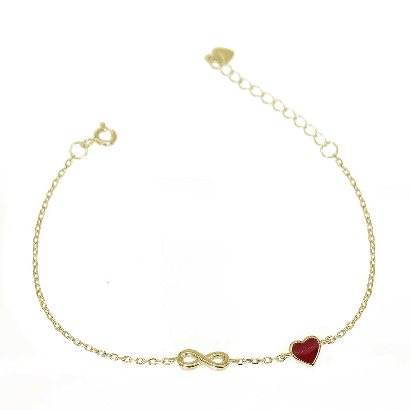 Mazel Heart & Infinity Bracelet