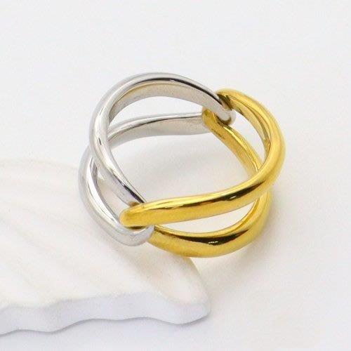 Stainless Steel 2 Tone Twist Ring – Susan Rose