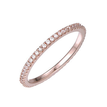 Sterling Silver Thin CZ Rings
