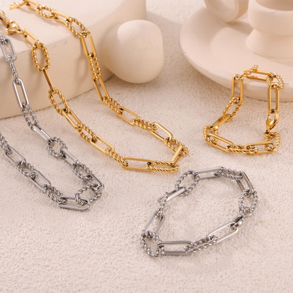 Stainless Steel Open Link Necklace
