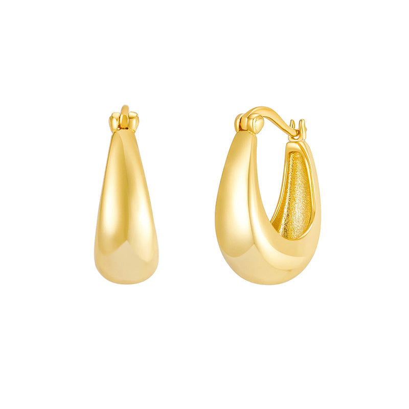 Fashion Earring Chunky Tapered Hoops