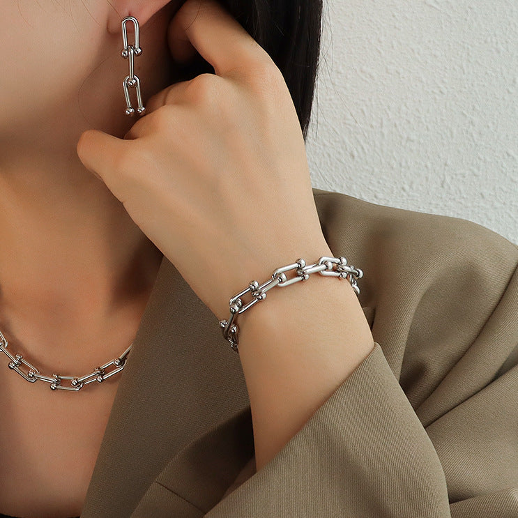 Stainless Steel Tiffany Link Necklace