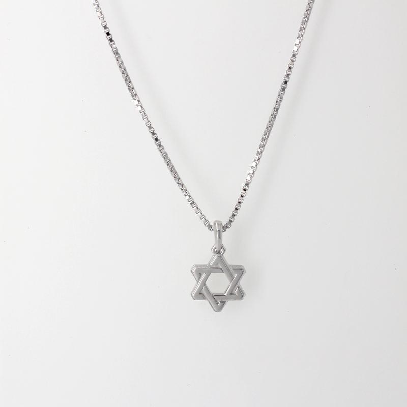 Sterling Silver / 18K Gold Unisex Star of David Judaica Necklace