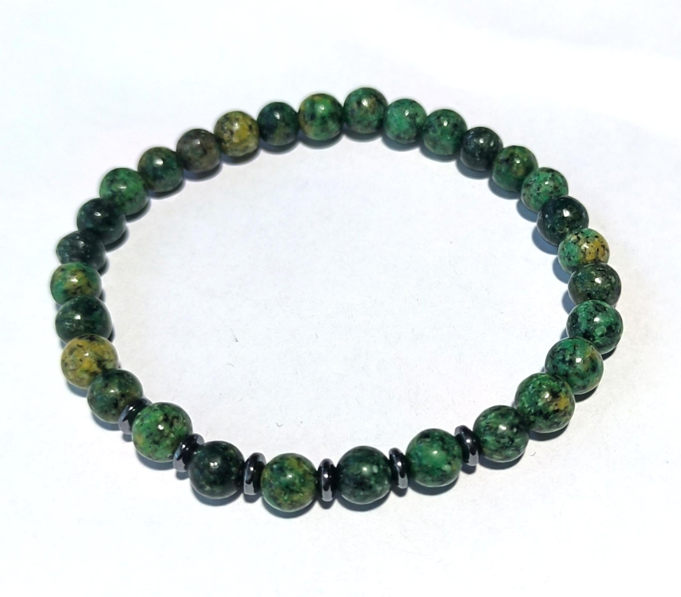 Unisex Bracelet 6mm Gemstones