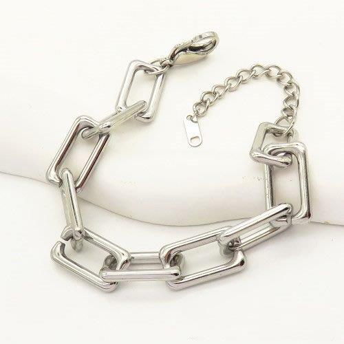 chunky silver bracelet, stainless steel silver link chain, bold silver jewellery, Susan Rose Jewellery