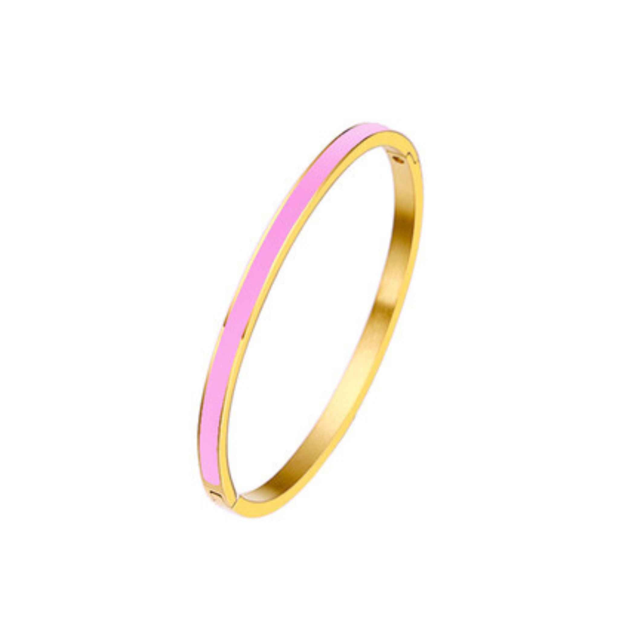 Stainless Steel Coloured Enamel 4mm Stacking Bangle