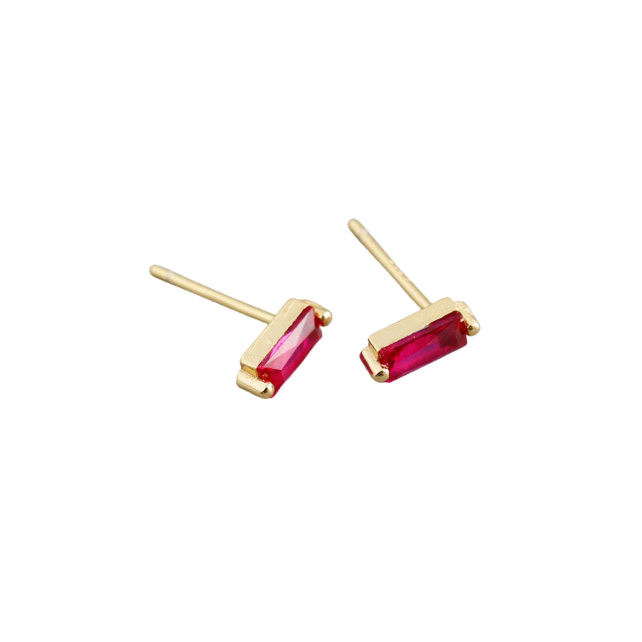 Baguette Studs Gold