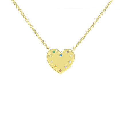 Sterling Silver Heart Gold
